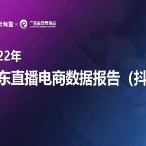 2022年广东直播电商数据报告（抖音）