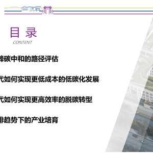 碳达峰时代的科技创新和产业培育
