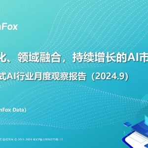 月狐数据：中国生成式AI行业月度观察报告（2024