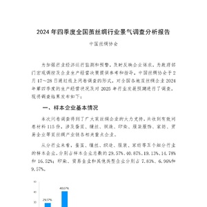 2024年四季度全国茧丝绸行业景气调查分析报告